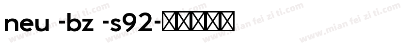 neu -bz -s92字体转换